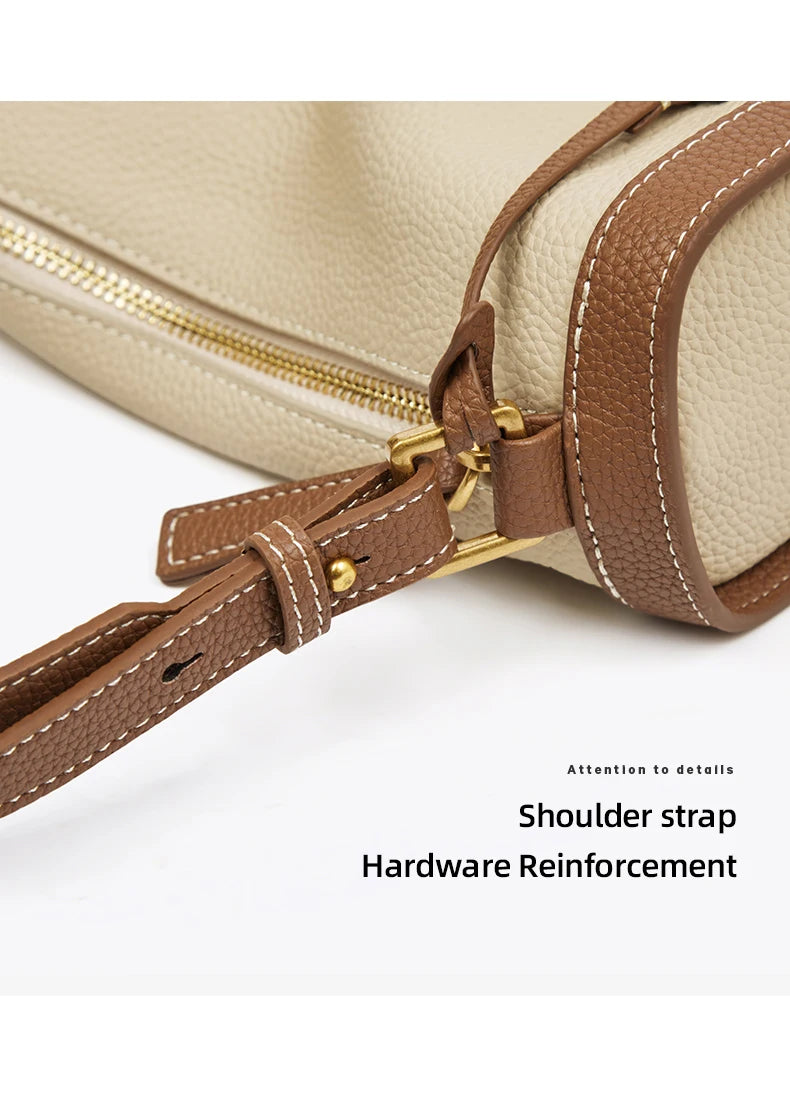 Damen-Schultertasche Vintage-Charme aus Spaltleder Alltagsbegleiterin für Stil und Funktion im Alltag