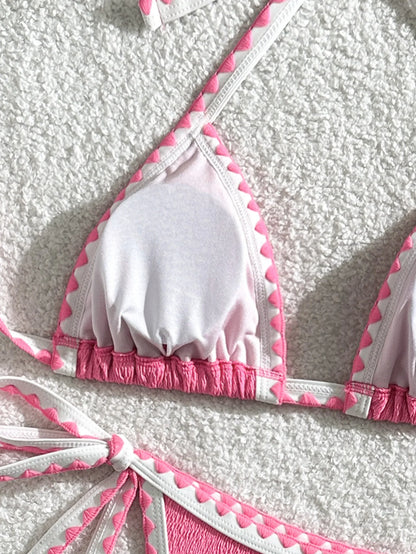 Verführerisches Damen-Bikini-Set in Unifarben – ideal für Strand und Pool