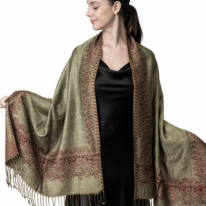 Damen Winterschal Kaschmir Pashmina Luxus Druck warm Stolen Foulard Baumwolle