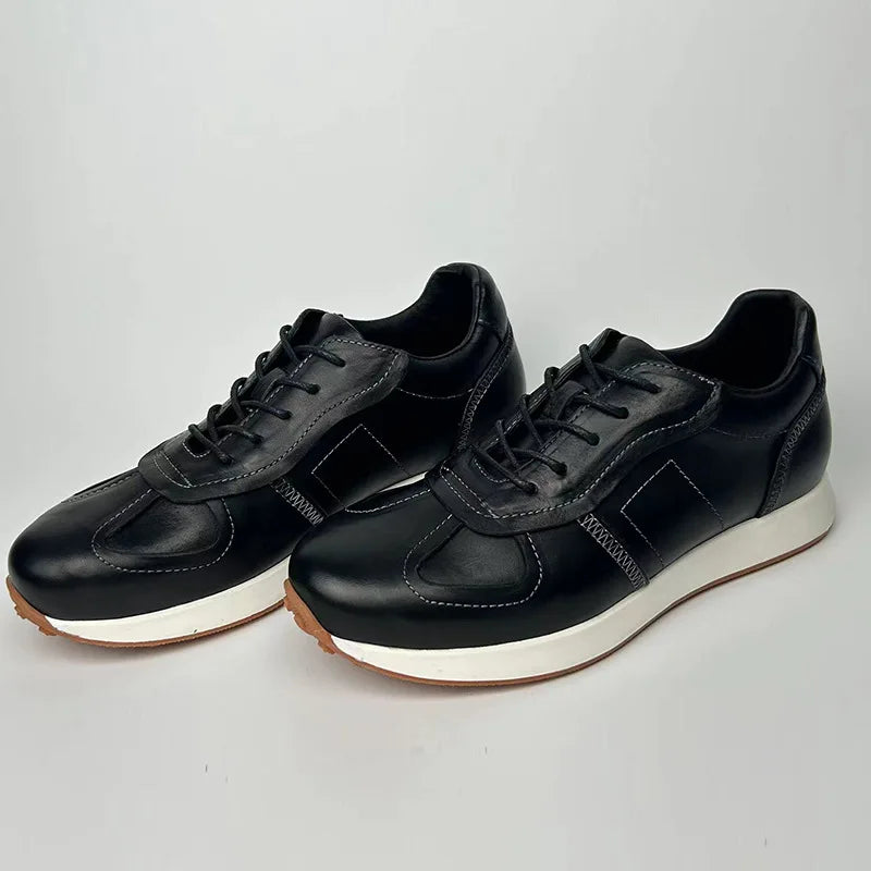 Thick-Soled Sneakers Men's Height Increasing Lace-Up Board Shoes Breathable Sports Shoes Males Outdoor Casual Shoes Men Shoes
