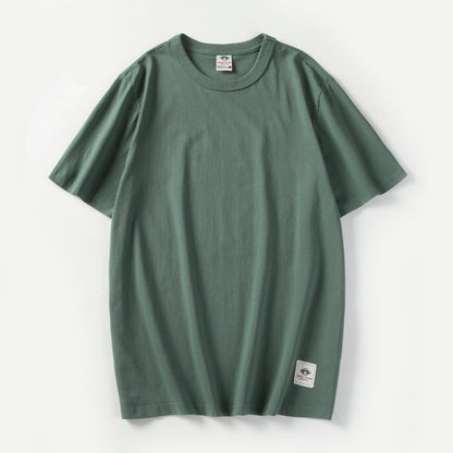 Männer T-Shirt aus einfarbigem Stoff mit kurzen Ärmeln und Casual-Stil
