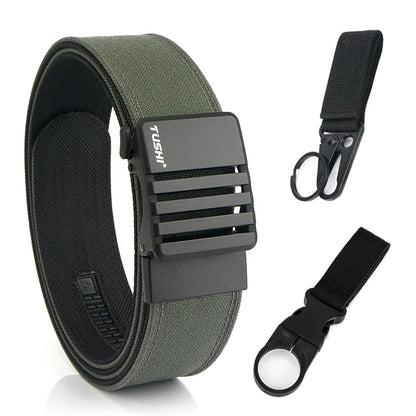 Herren-Taktischer Gürtel aus Nylon mit matte Metall-Schnalle und 43 mm Breite für Alltag und Freizeit