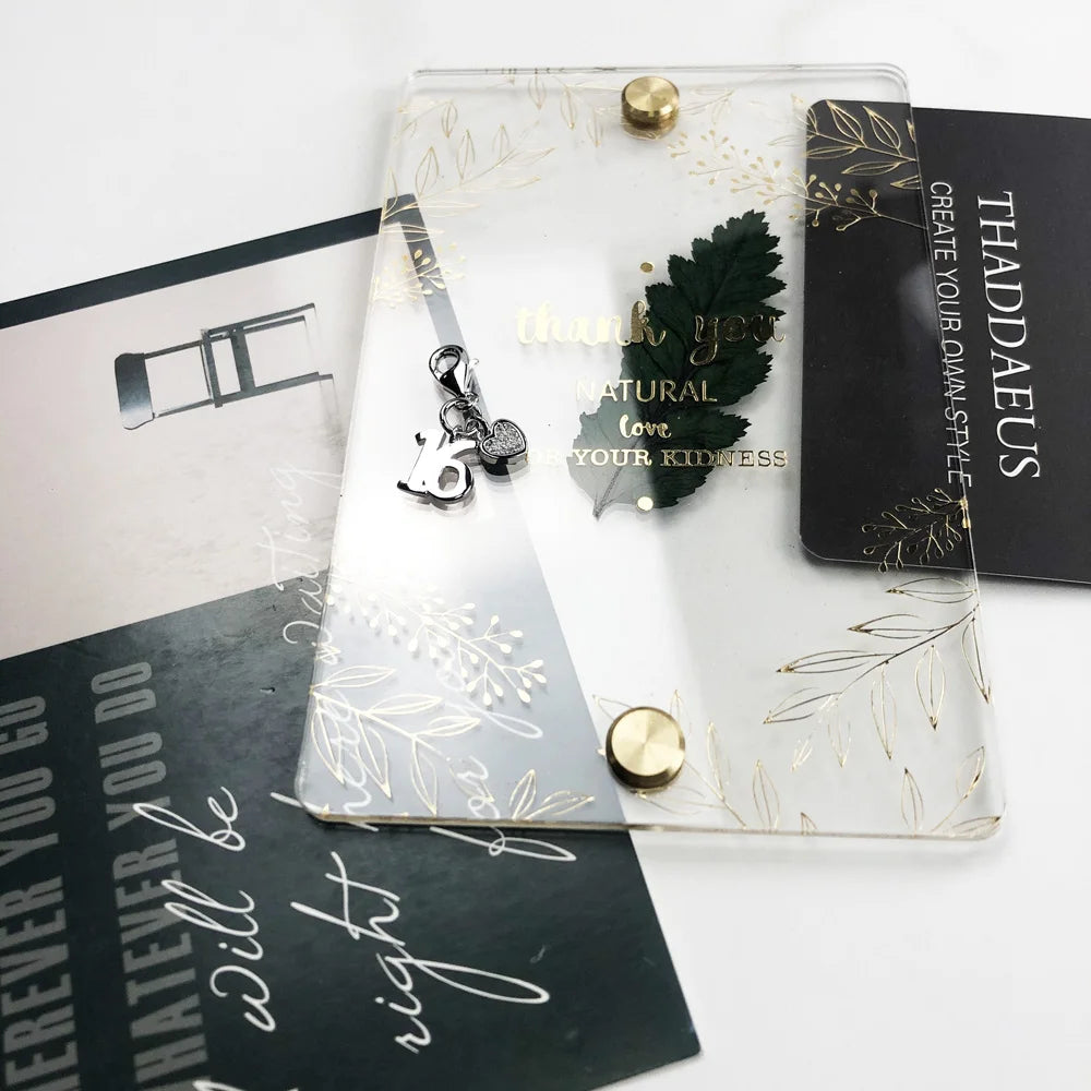 Damen-Charm-Anhänger Glückszahl 16 Geburtstagsgeschenk aus Sterlingsilber