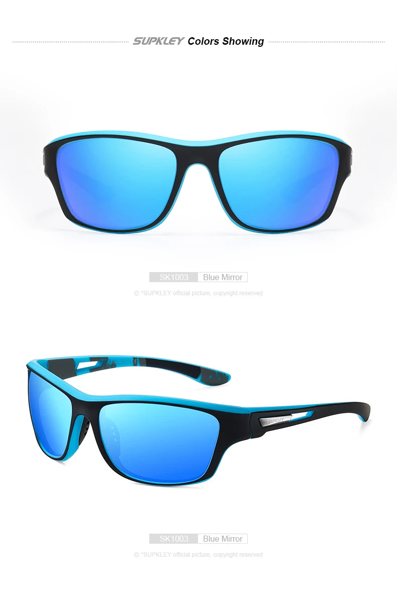 Sonnenbrille Sport polarisiert bunt UV400 Spiegel Bergsteiger Herren