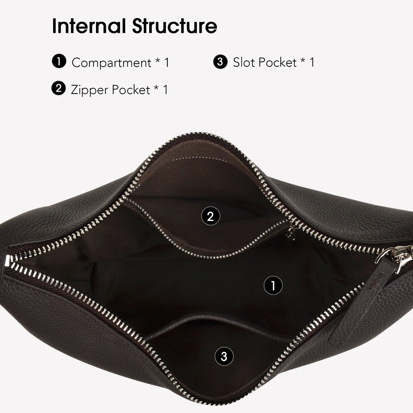 Mini Hobo Tasche aus Vollnarbigem Rindleder | Bucket-Form Crossbody