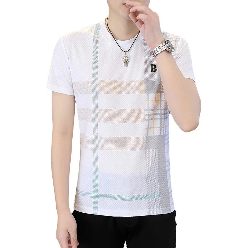 Herren T-Shirts mit Sommerdruck im Luxus Retro Casual Stil