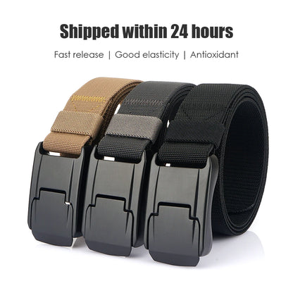 VATLY Elastik-Gürtel Herren Matte Metall-Schnalle Schnellverschluss Tactical Outdoor