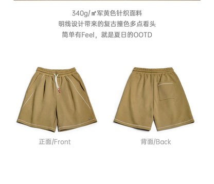 Herren Shorts in kontrastierenden Farben mit lässiger knielanger Passform