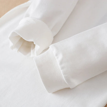 Mädchen bestickter Puppen kragen dünnes Basic-T-Shirt für Frühling und Herbst Kinder Polo Baumwolle Kleidung