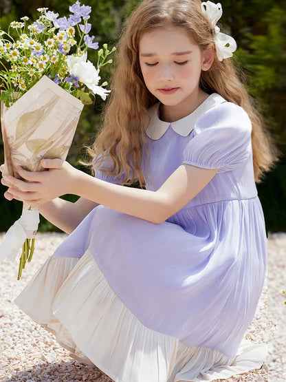 Langärmliges Winterkleid für Mädchen mit rotem Plüsch und weißem Tüll – Prinzessinnen-Geburtstagskleid für Kinder von 3 bis 14 Jahren