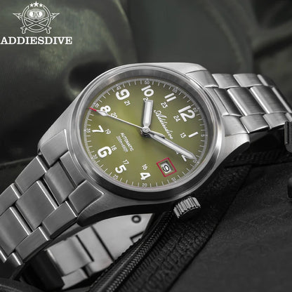 Herren-Vintage-Automatikuhr mit Saphirglas und NH35A-Werk