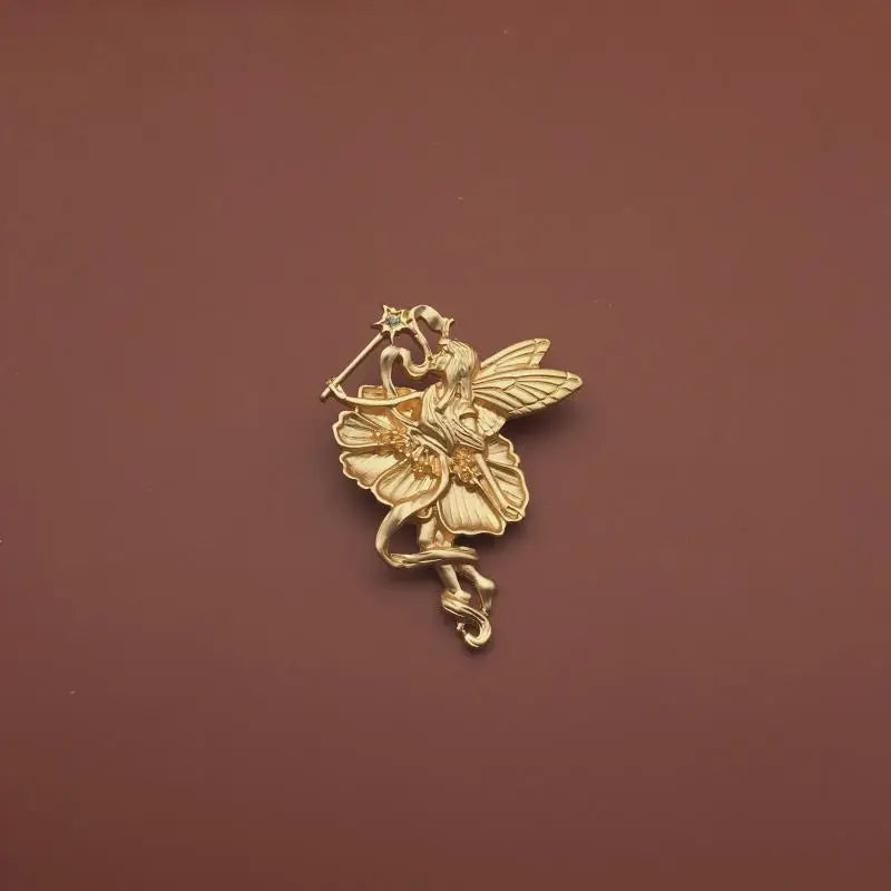 Brosche Sonne Kaninchen Relief Gold Vintage Palast Barock Hochzeit Damen