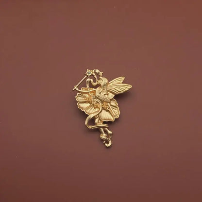 Brosche Sonne Kaninchen Relief Gold Vintage Palast Barock Hochzeit Damen