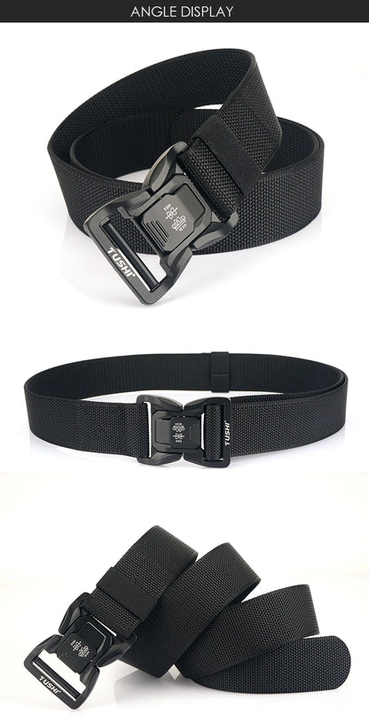 VATLTY New 4.3cm Tactical Outdoor Belt Tight Nylon Aluminum Buckle Quick Release Men's Military Belt Casual Wide Waistband Male