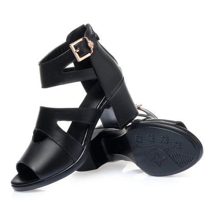 Damen Römische Sandalen Ausschnitt Fischmaul