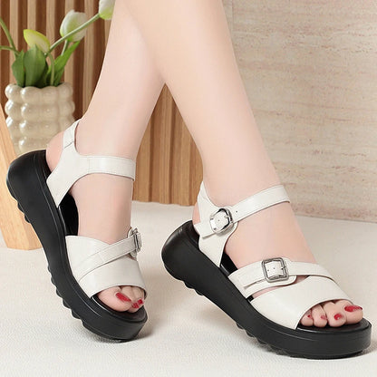 AIYUQI Women's Sandals 2025 New Platform Non-slip Roman Female Sandals Large-size Summer Beach Shoes For Women