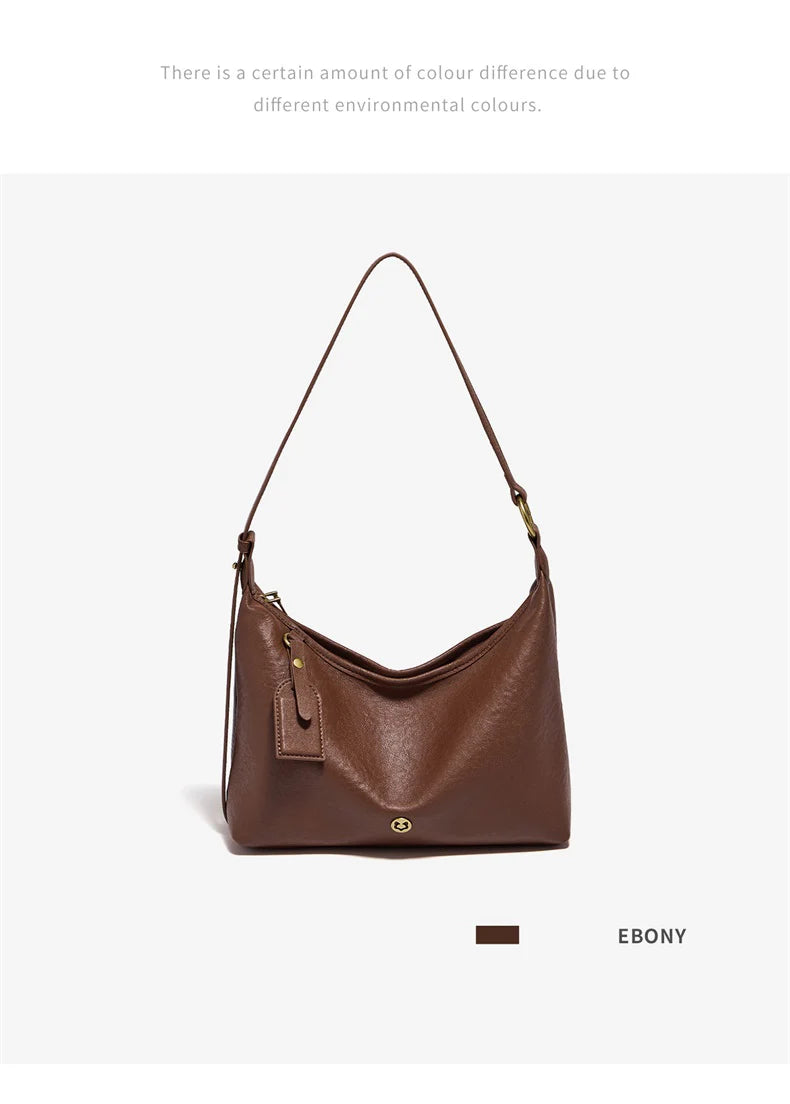 Damen Hobo Tasche Aus Echtem Leder Im Vintage Stil Mit Großer Kapazität