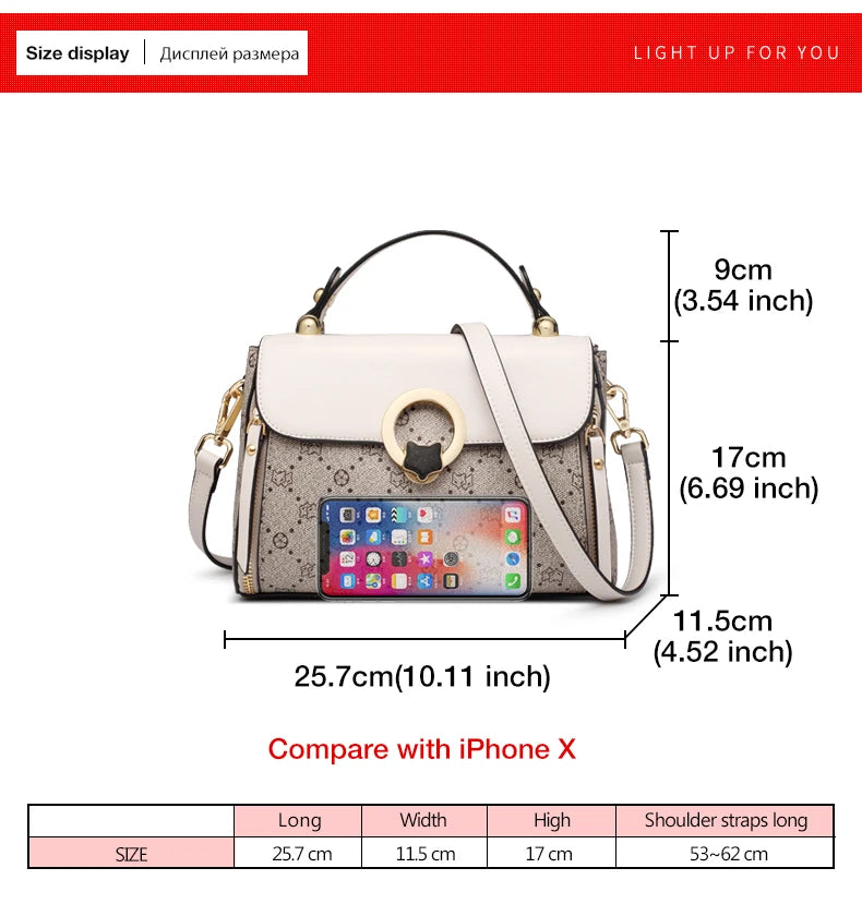 Damen Crossbody Tasche Aus PVC Leder Im Vintage Stil
