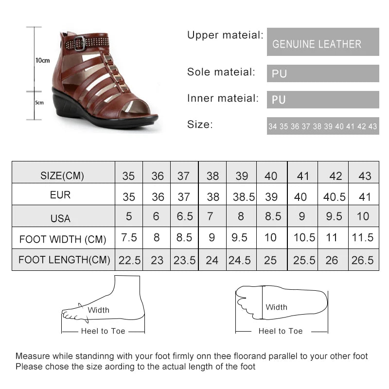 AIYUQI frauen sandalen 2025, sommer neue frauen echtes leder sandalen große größe 41 42 43 strass Römischen sandalen damen mutter
