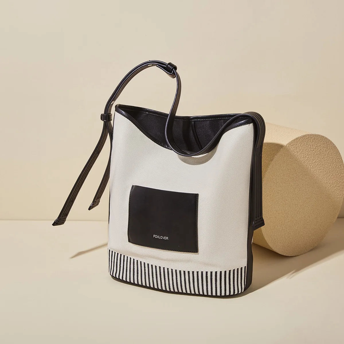 Damen Schultertasche aus veganem Leder – Große Beuteltasche für Büro und Alltag