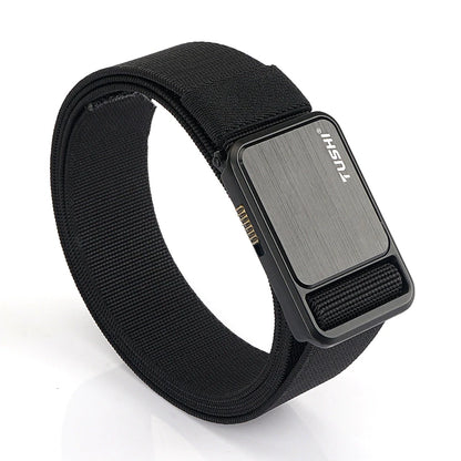 Herren-Gürtel Elastisch 35 mm Breite Mit Steck-Schnalle Für Outdoor-Aktivitäten Camping