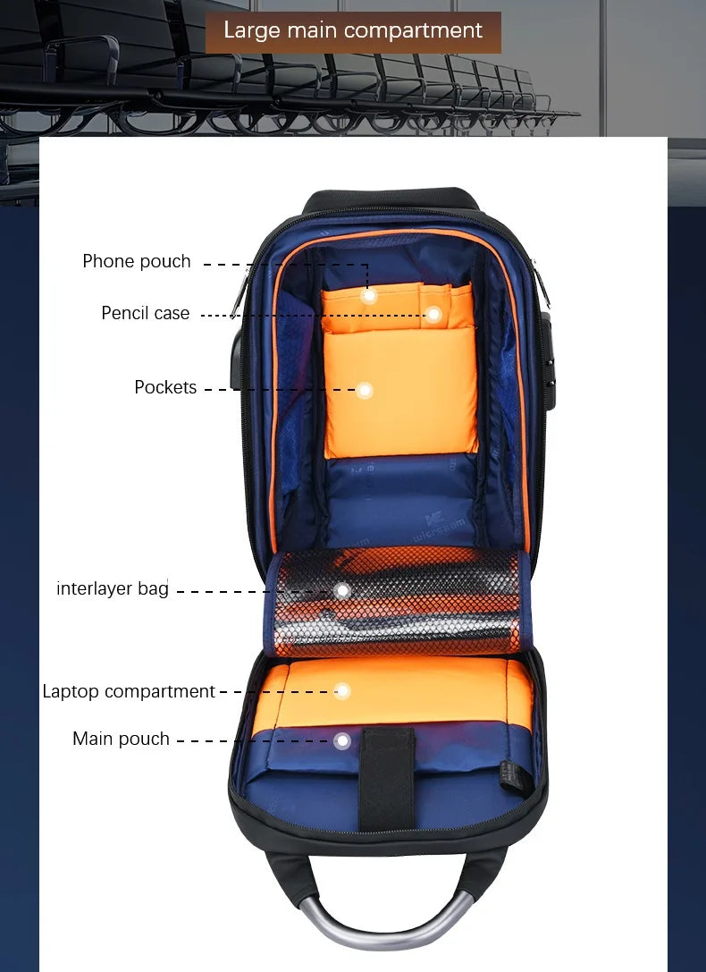 Damen-Rucksack Business Stil Großes Fassungsvermögen mit Laptopfach und Gepolstertem Rücken