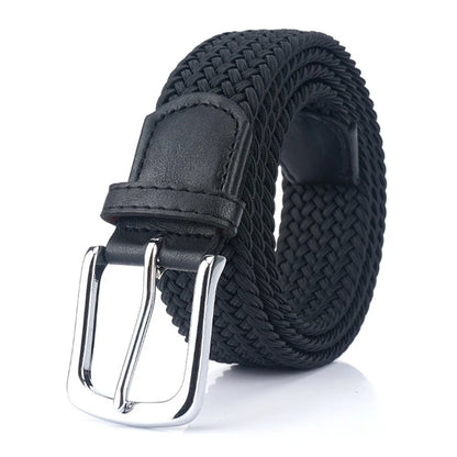 Unisex Gürtel Gewebe Elastikband Silberne Metallschnalle Jeans Geeignet Alltag Freizeit