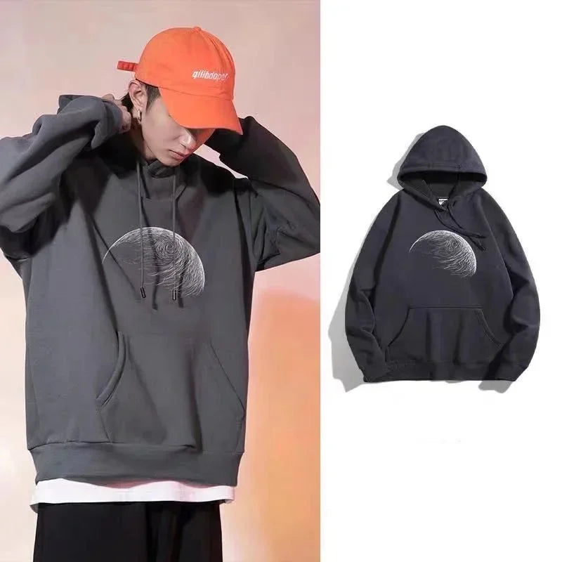 Herren Hoodie mit Anime Grafik im Hip Hop Stil für die Herbstmode