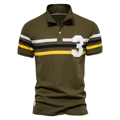 Premium Herren Poloshirt Aus Baumwolle Mit Kontrastakzent