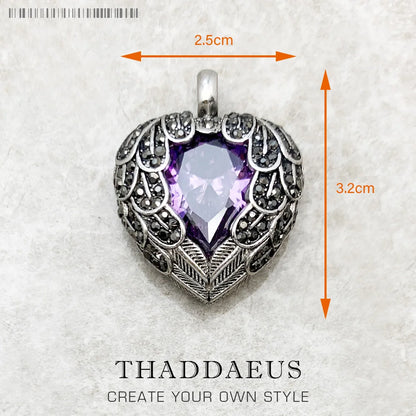 Damen-Charm-Anhänger Schlüssel Schlange Herz II aus Sterlingsilber