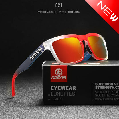 Sonnenbrille quadratisch polarisiert Angeln Lifestyle Spiegel Hartbox Unisex