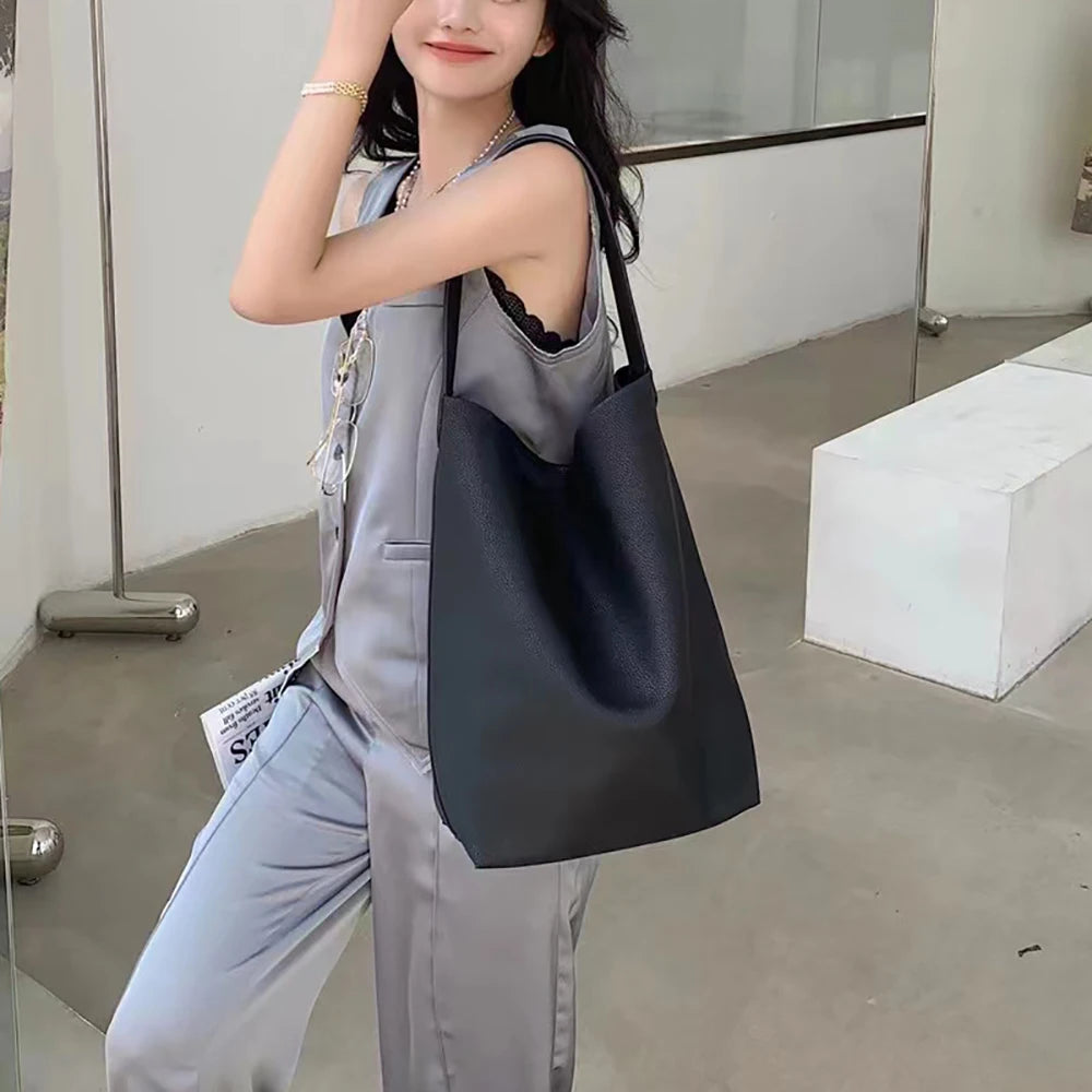 Top Layer Suede Bucket Tote | Große Tasche Aus Kuhleder