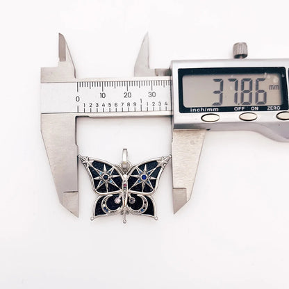 Damen-Charm-Anhänger Schmetterling blau träumerisch aus Sterlingsilber