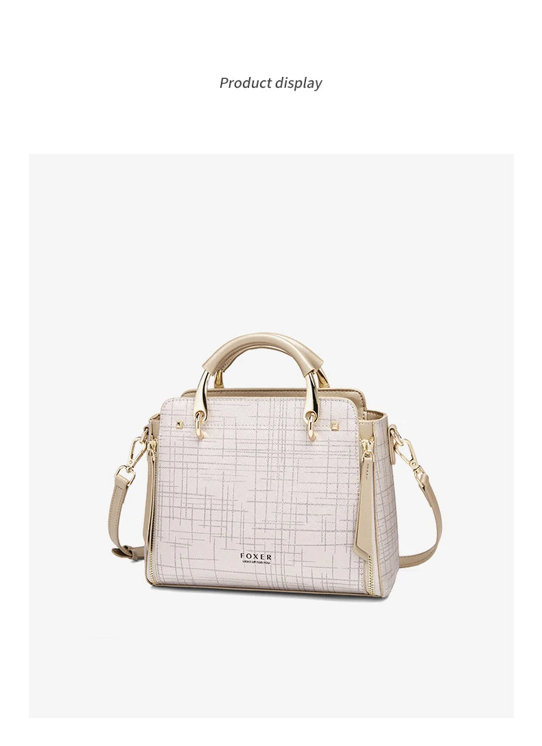 Damen Schultertasche aus Split-Leder mit Luxus-Design Crossbody