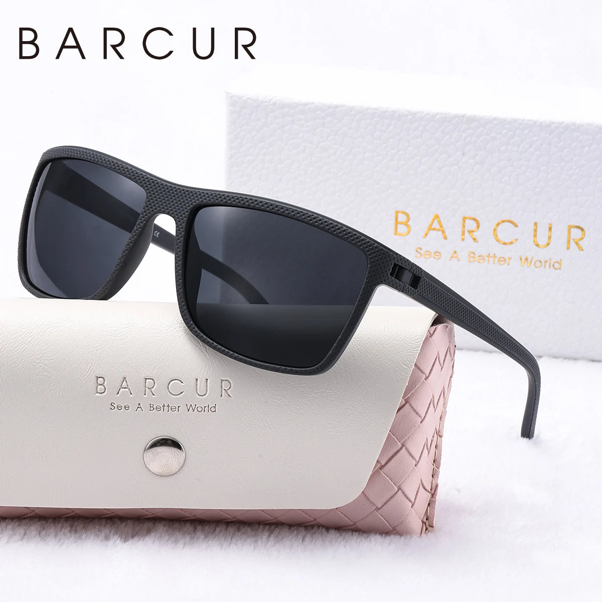 Damen-Sonnenbrille braun matt polarisiert Anti-Slip PC Sport