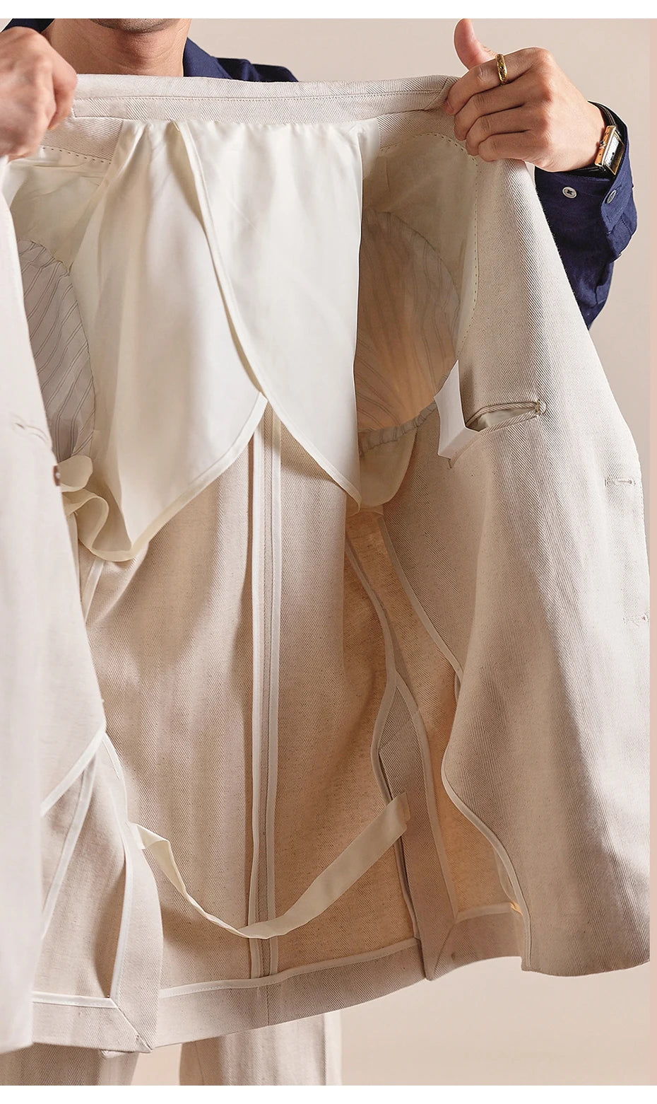 Kurzer Herren-Wollmantel im Blazer-Stil, lässig und warm für den Winter, ohne Kragen mit Ein-Knopf-Design in Grün oder Schwarz.