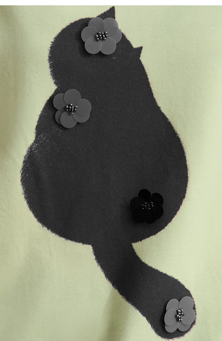 Damen T-Shirt im College-Stil aus leicht elastischem Lyocell mit minimalistischen Druck