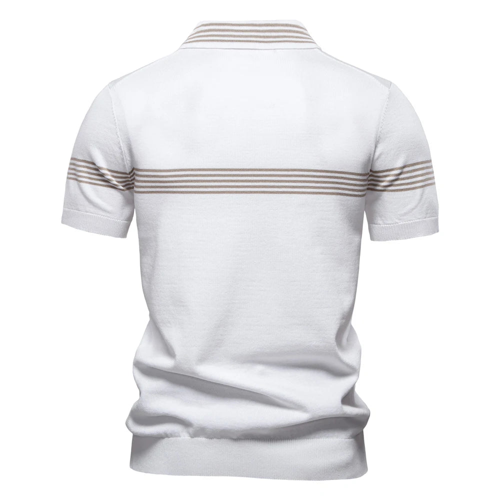 Premium Herren Poloshirt Atmungsaktiv Kurzarm Business Casual Sommer