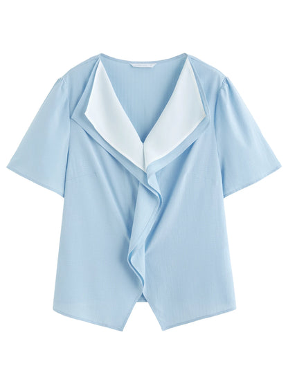 Elegantes Damen-Outfit in Plus-Size mit Shirt, Rock und Weste in Gelb – Perfekt für den Frühling und festliche Anlässe.