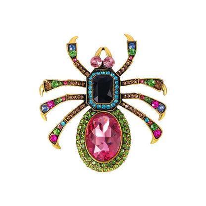 Brosche Spinne Kristall Strass Barock Vintage Insekt Unisex Abzeichen