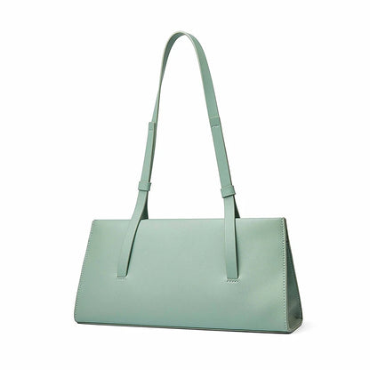 Rote Schultertasche Spaltleder In Baguette-Form | Donna-In