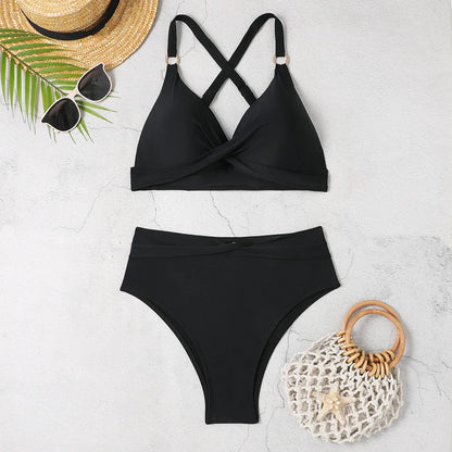 Sexy Damen-Bikini-Set mit Bräunungseffekt – dreiteiliges Badeanzug-Set für Strand und Pool