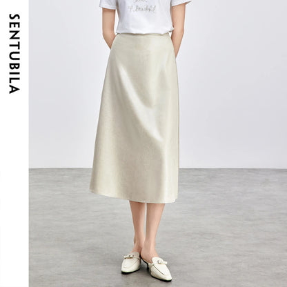 Damen A-Linie Rock mit elastischer Taille für Büro und Business-Tragen