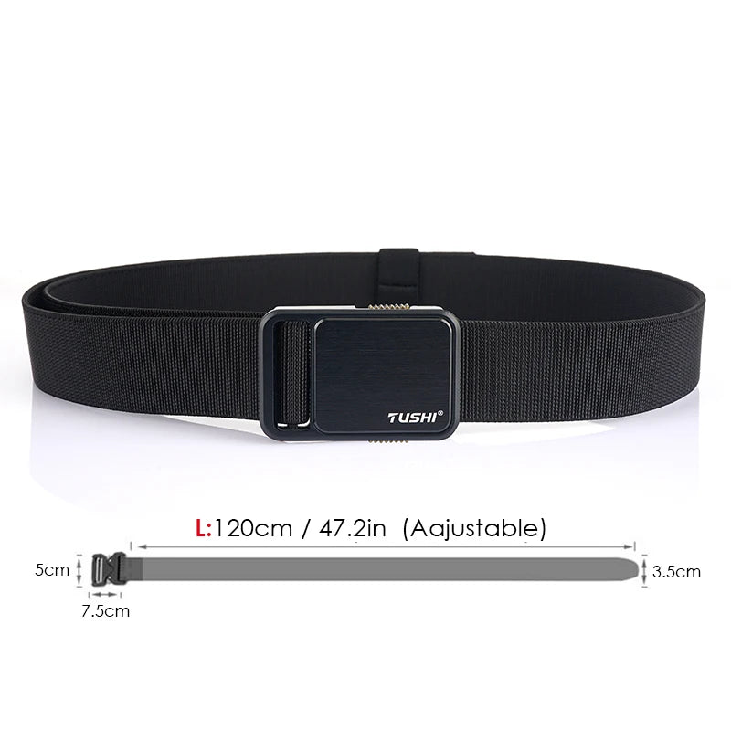 Herren-Gürtel Elastisch 35 mm Breite Mit Steck-Schnalle Für Outdoor-Aktivitäten Camping