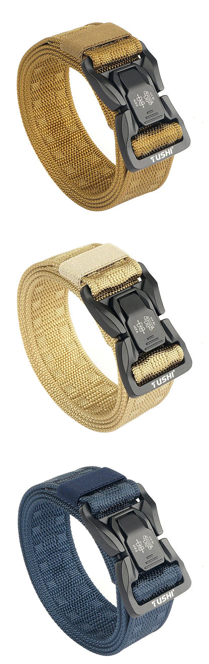 Unisex-Taktischer Gürtel aus Nylon mit Schnellverschluss und Breite 3,8 cm für Outdoor