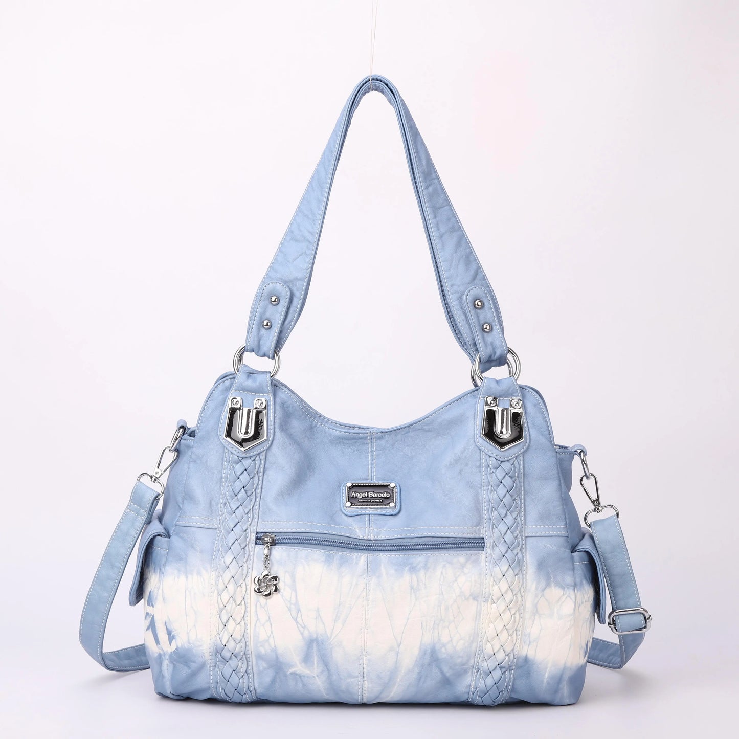 Damen-Schultertasche Aus PU-Leder Mit Reißverschluss Und Innenfächern Großes Stauraumvolumen