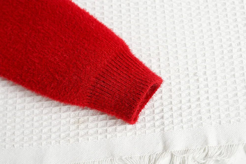 Mädchen Pullover mit niedlichem Bogen und Perlen für die Herbstsaison