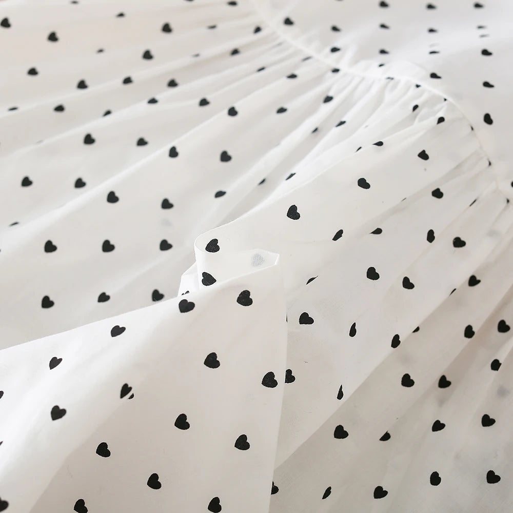 Girls Summer Dress with Polka Dot for 2-6 Years Kids Soft Breathable 100% Cotton Clothes Children Princess Dresses