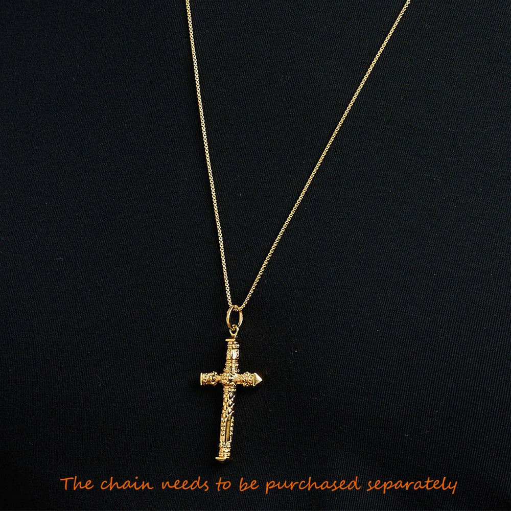 Damen-Charm-Anhänger Totenkopf Kreuz vergoldet Vintage aus Sterlingsilber