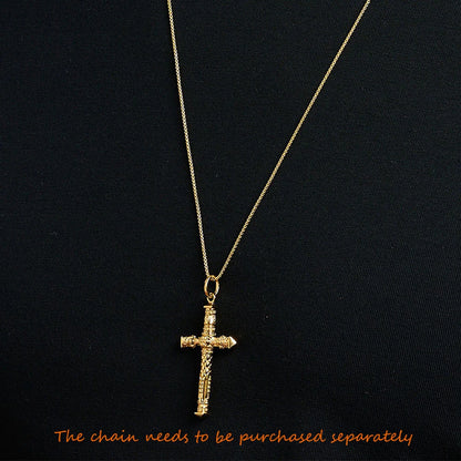 Damen-Charm-Anhänger Totenkopf Kreuz vergoldet Vintage aus Sterlingsilber